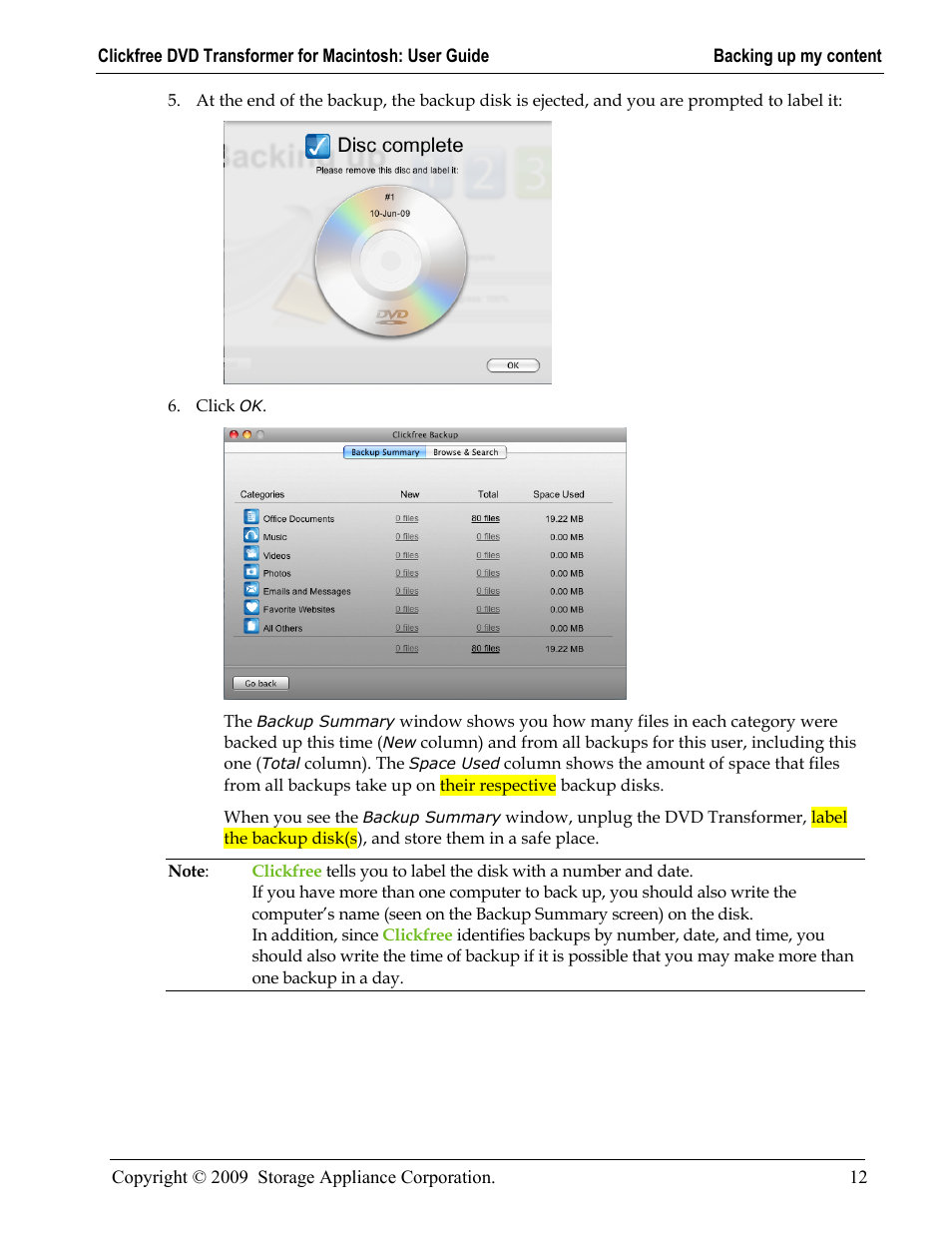 Clickfree DVD Transformer User Manual | Page 12 / 37