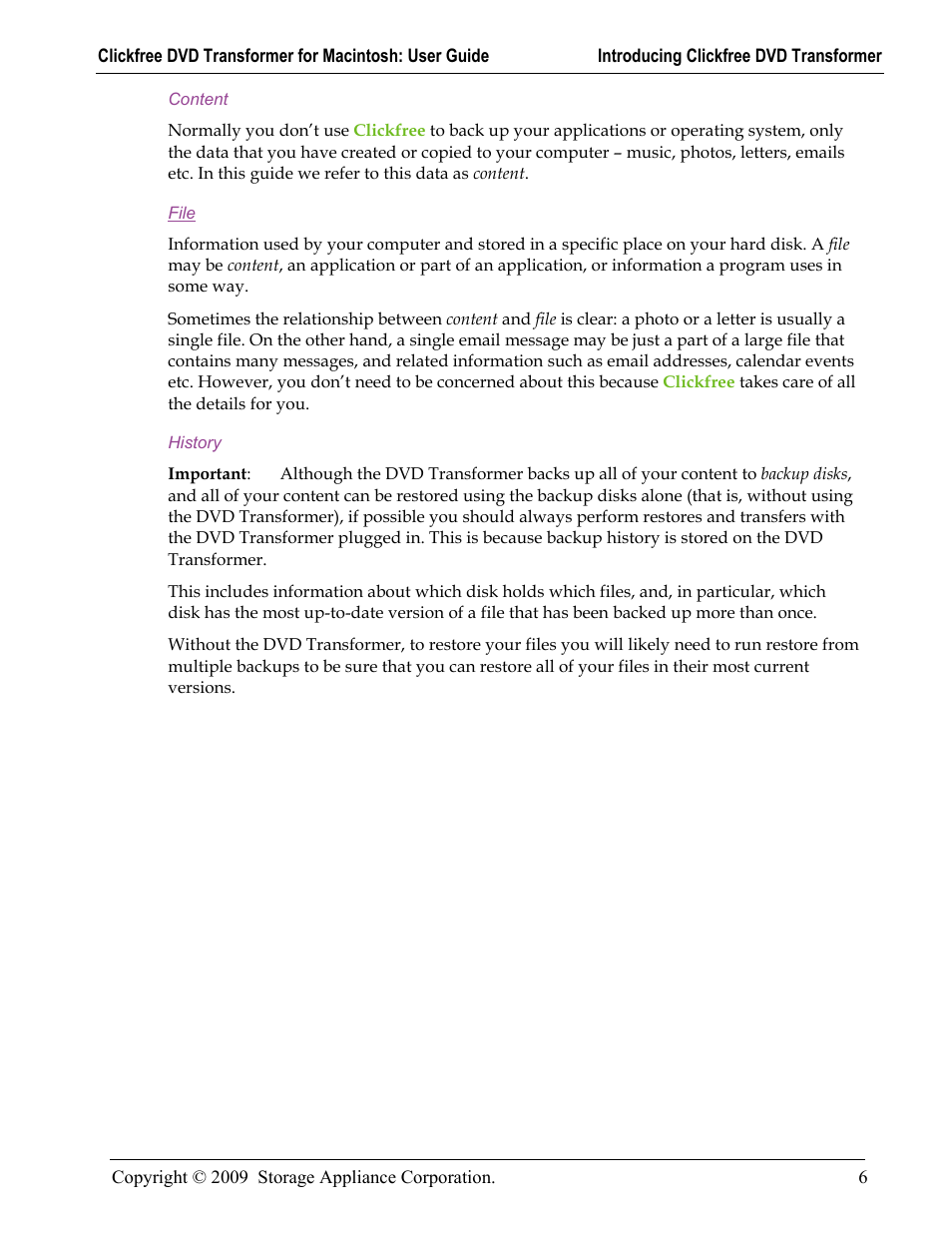 Clickfree DVD Transformer User Manual | Page 6 / 37