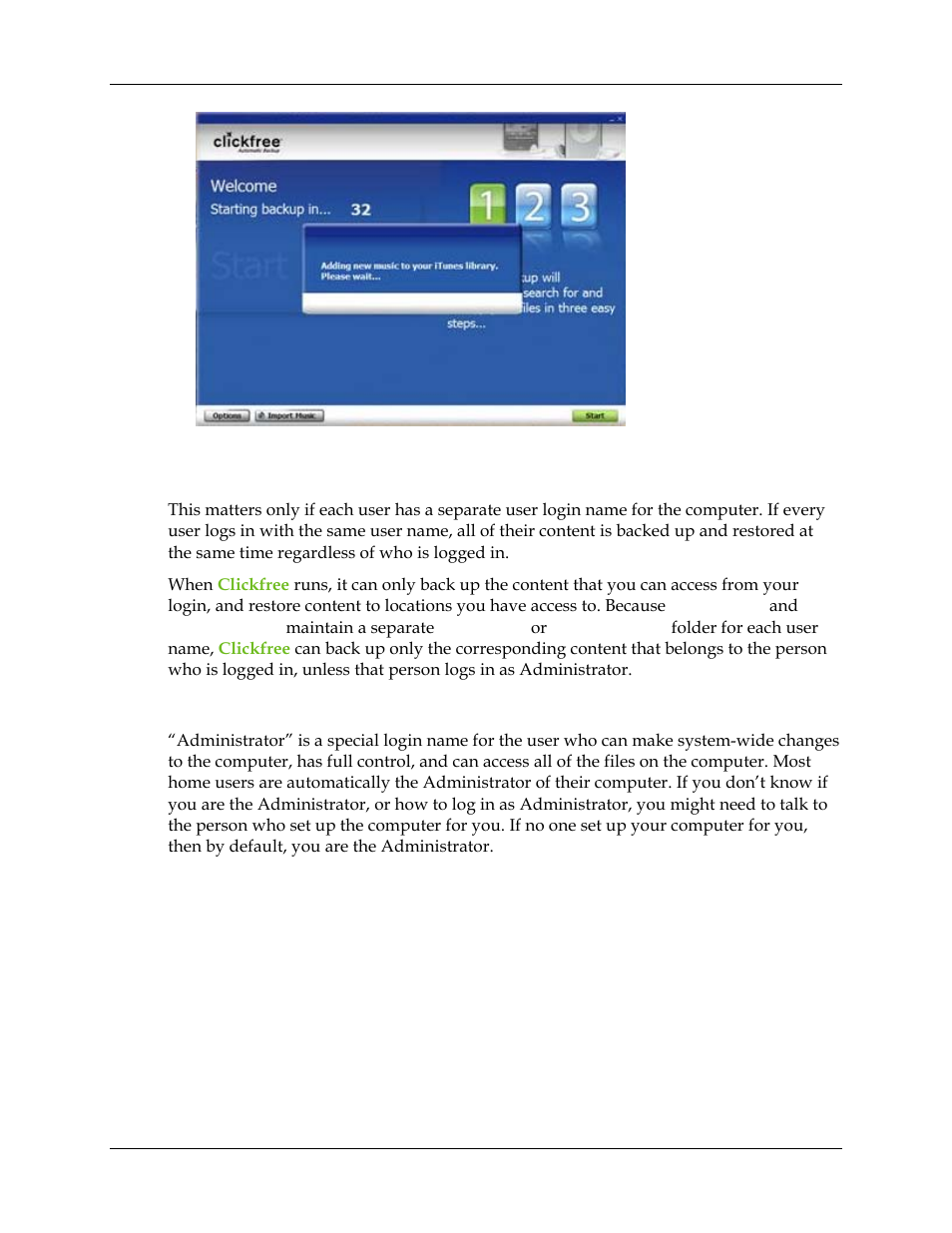 What if there is more than one user on my computer, Hat if there is more than one user on my computer | Clickfree Transformer SE User Manual | Page 111 / 132