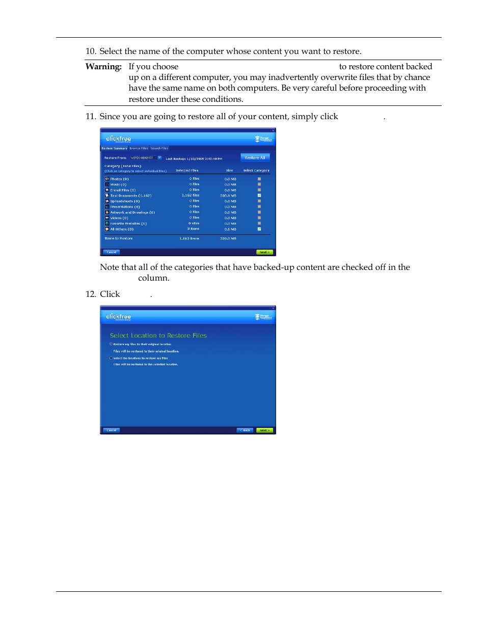 Clickfree Transformer SE User Manual | Page 29 / 132