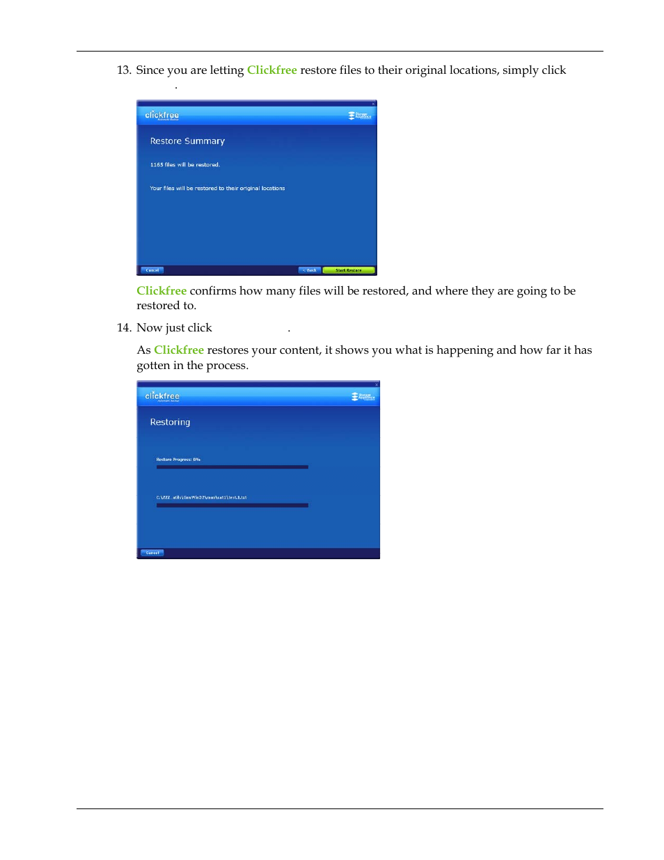 Clickfree Transformer SE User Manual | Page 30 / 132