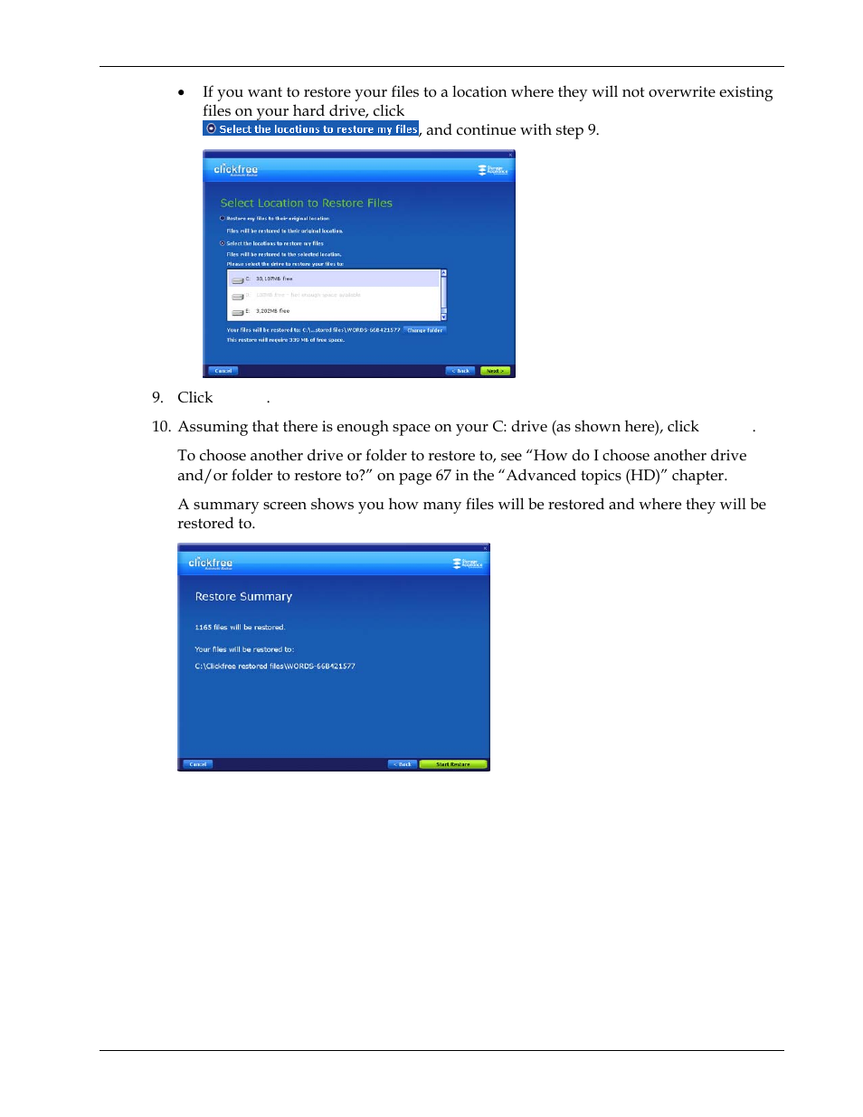 Clickfree Transformer SE User Manual | Page 35 / 132