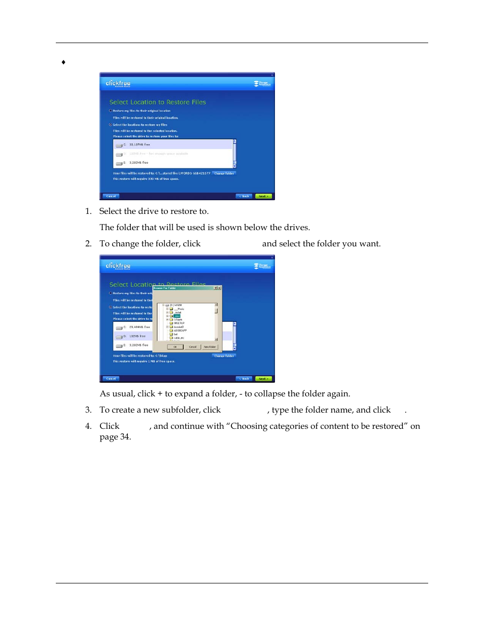 Clickfree Transformer SE User Manual | Page 68 / 132