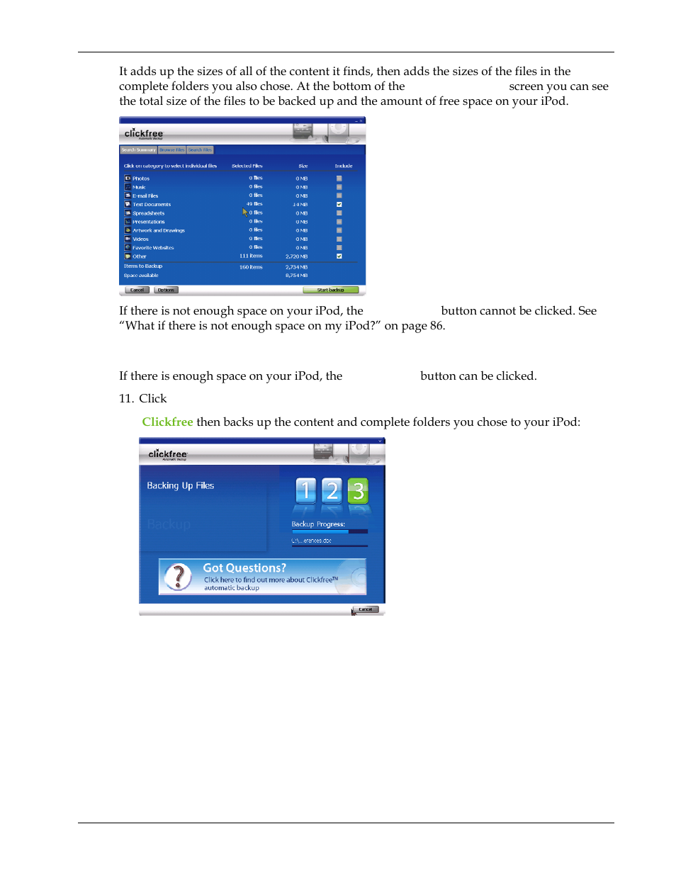Clickfree Transformer SE User Manual | Page 85 / 132