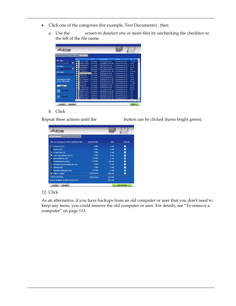 Clickfree Transformer SE User Manual | Page 87 / 132