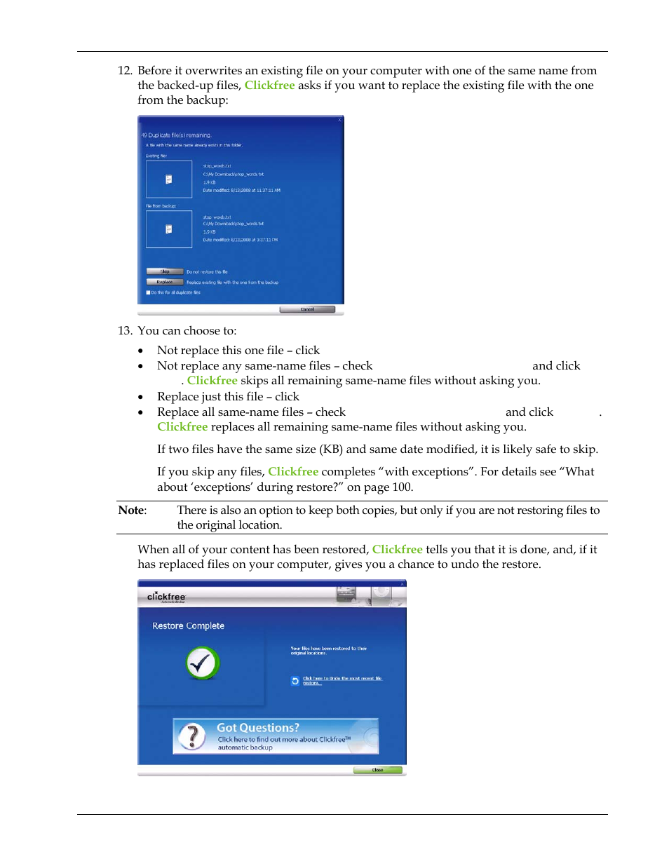 Clickfree Transformer SE User Manual | Page 93 / 132