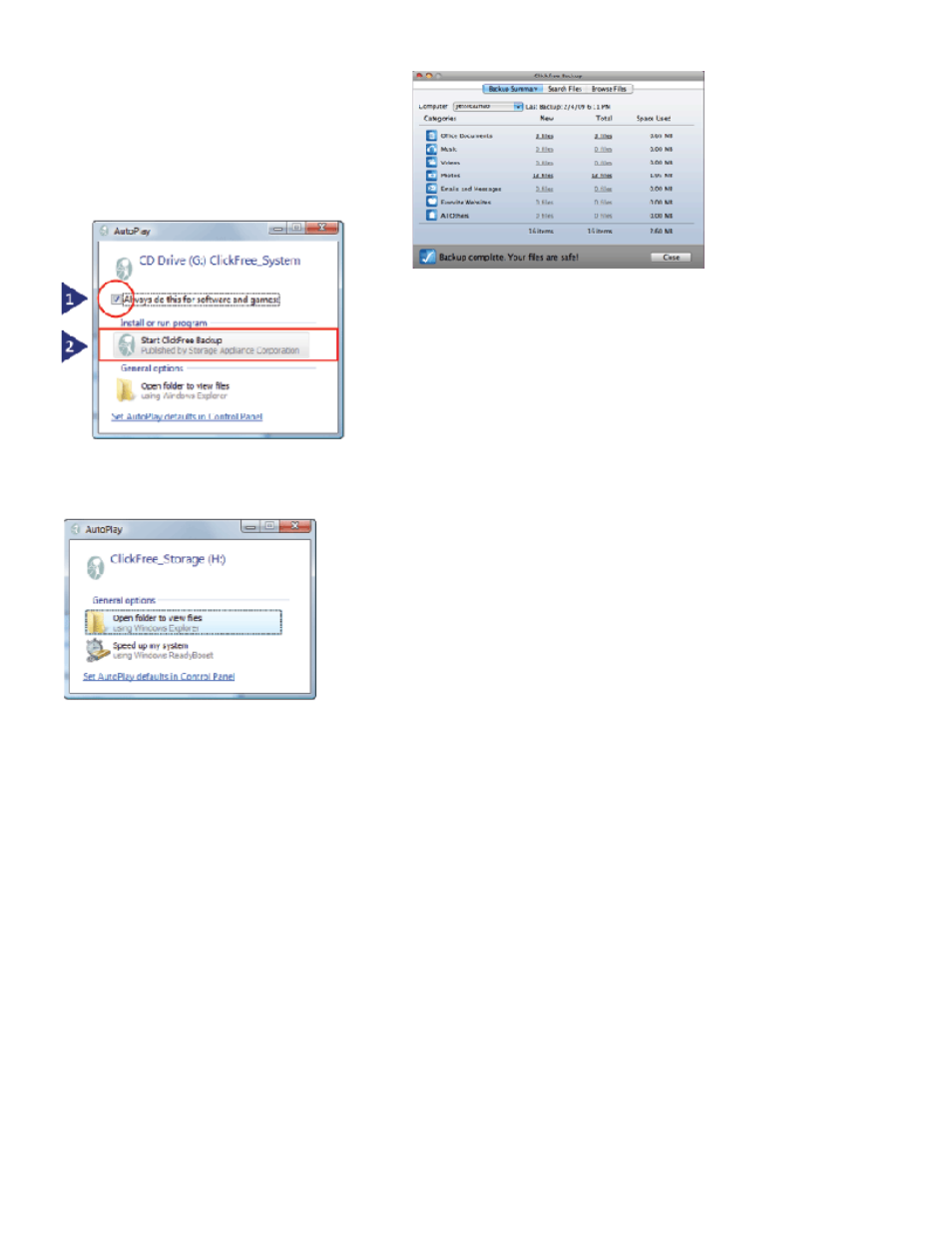 Clickfree Traveler User Manual | Page 2 / 2