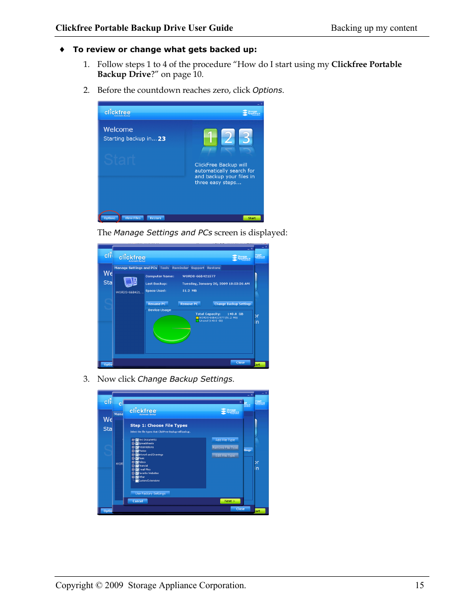 Storage Appliance HD325 User Manual | Page 15 / 65