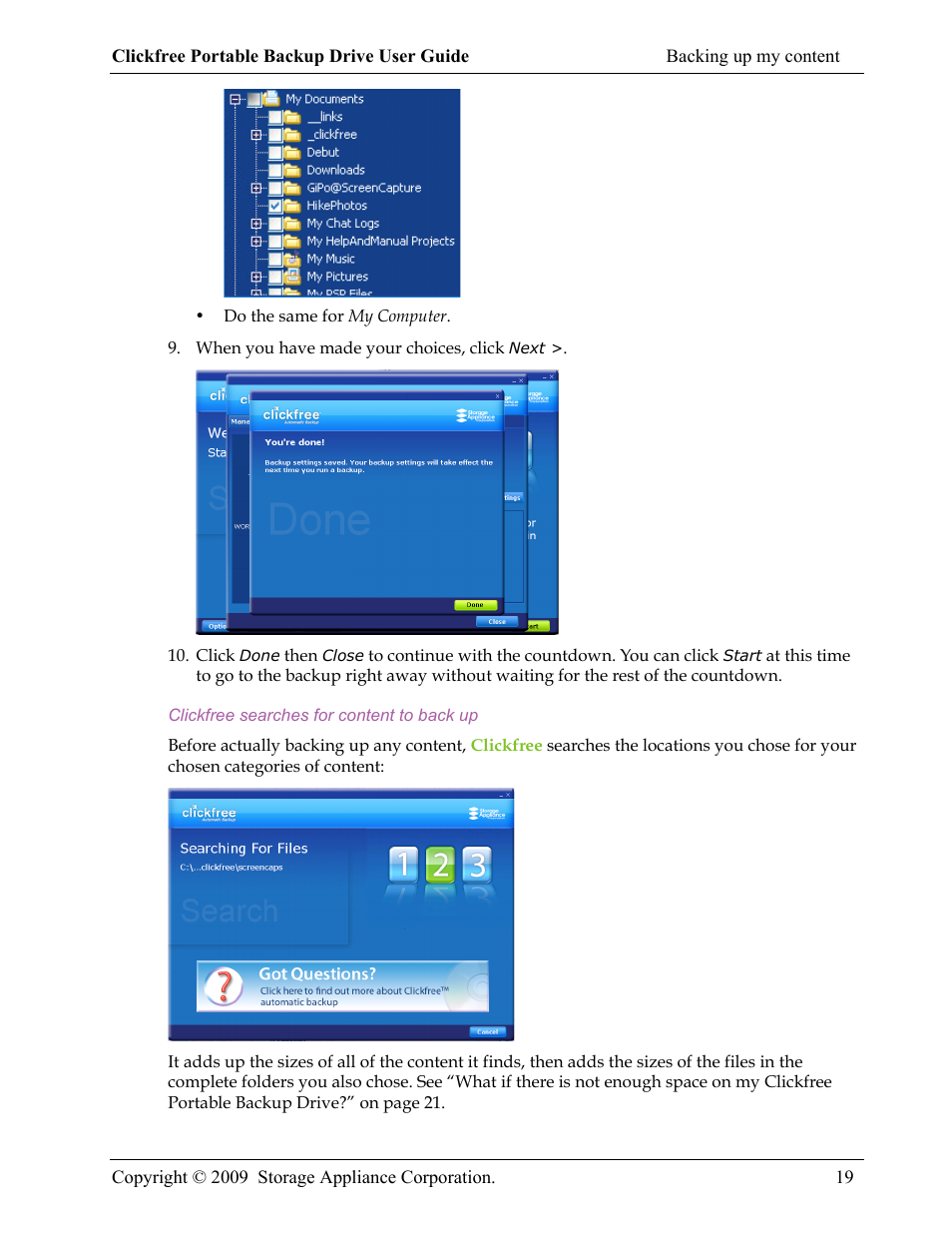 Storage Appliance HD325 User Manual | Page 19 / 65