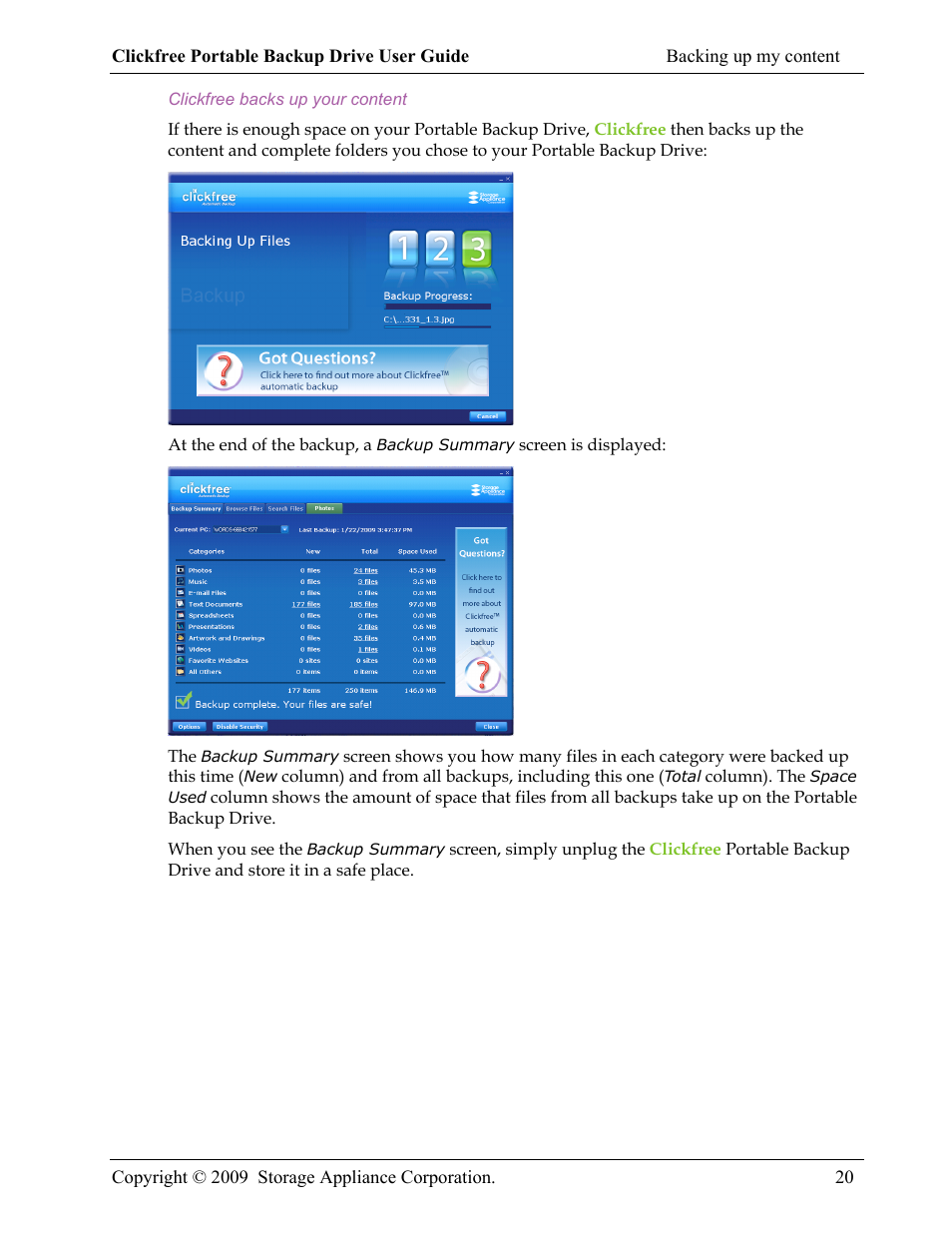 Storage Appliance HD325 User Manual | Page 20 / 65