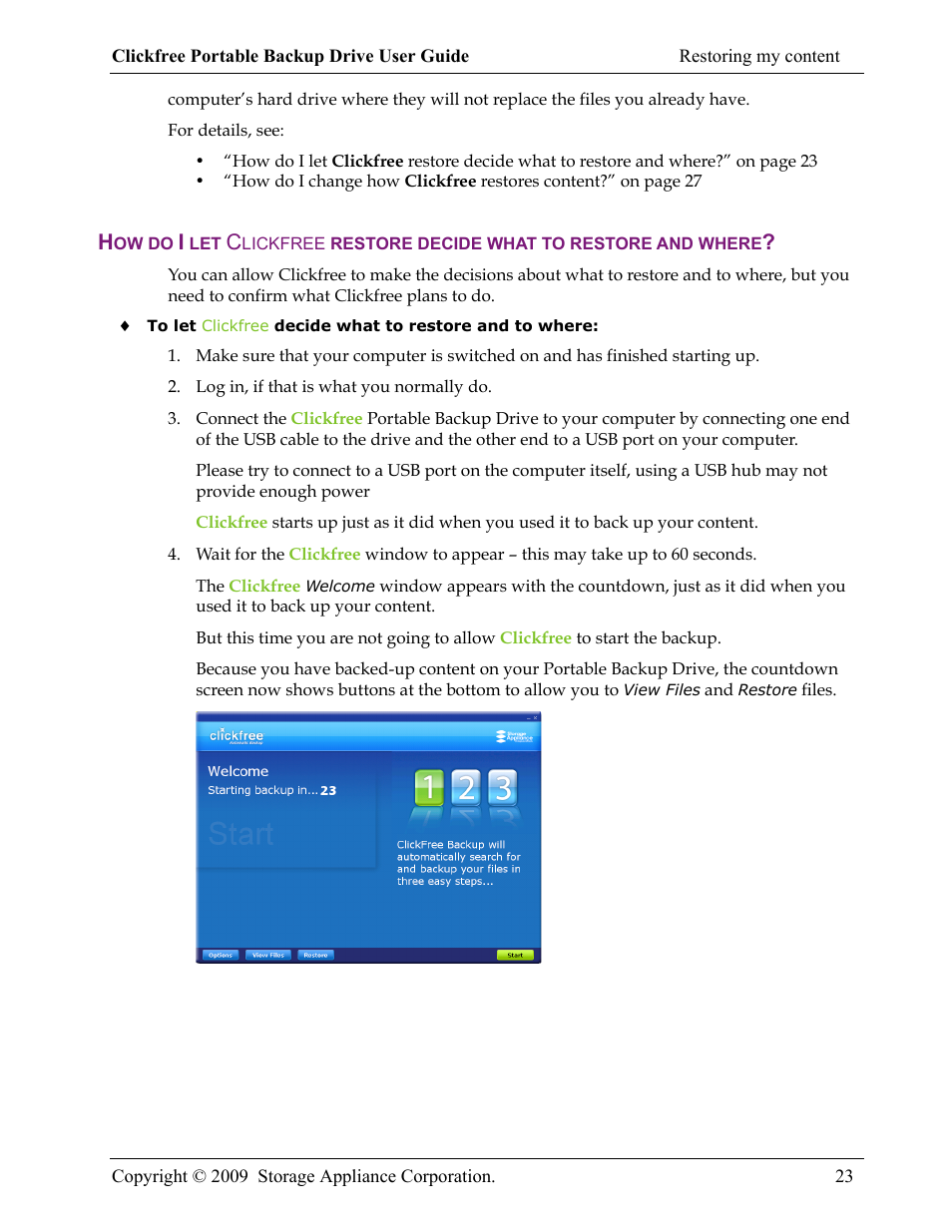 Storage Appliance HD325 User Manual | Page 23 / 65