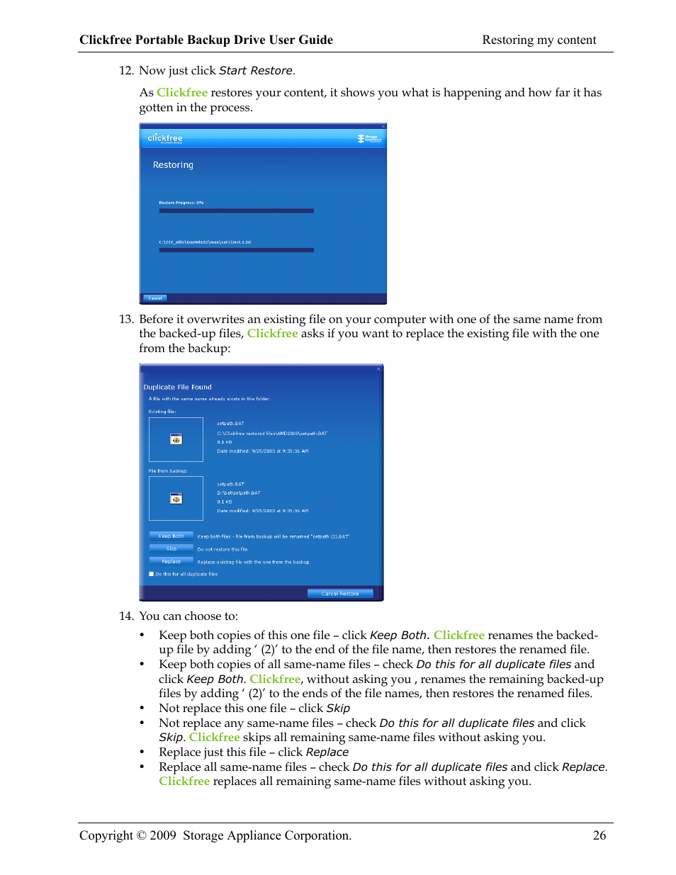 Storage Appliance HD325 User Manual | Page 26 / 65