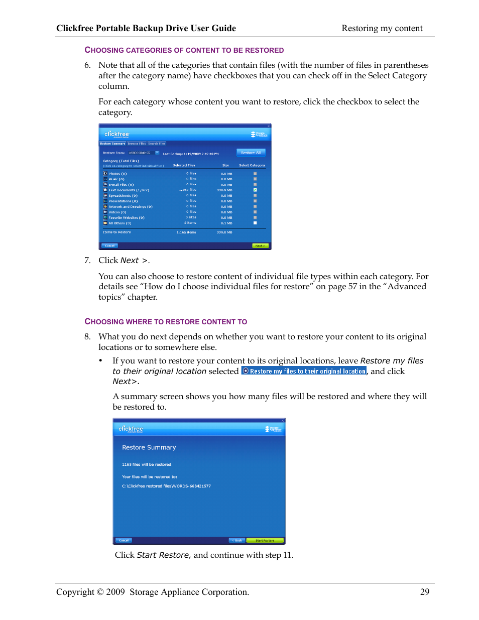 Storage Appliance HD325 User Manual | Page 29 / 65