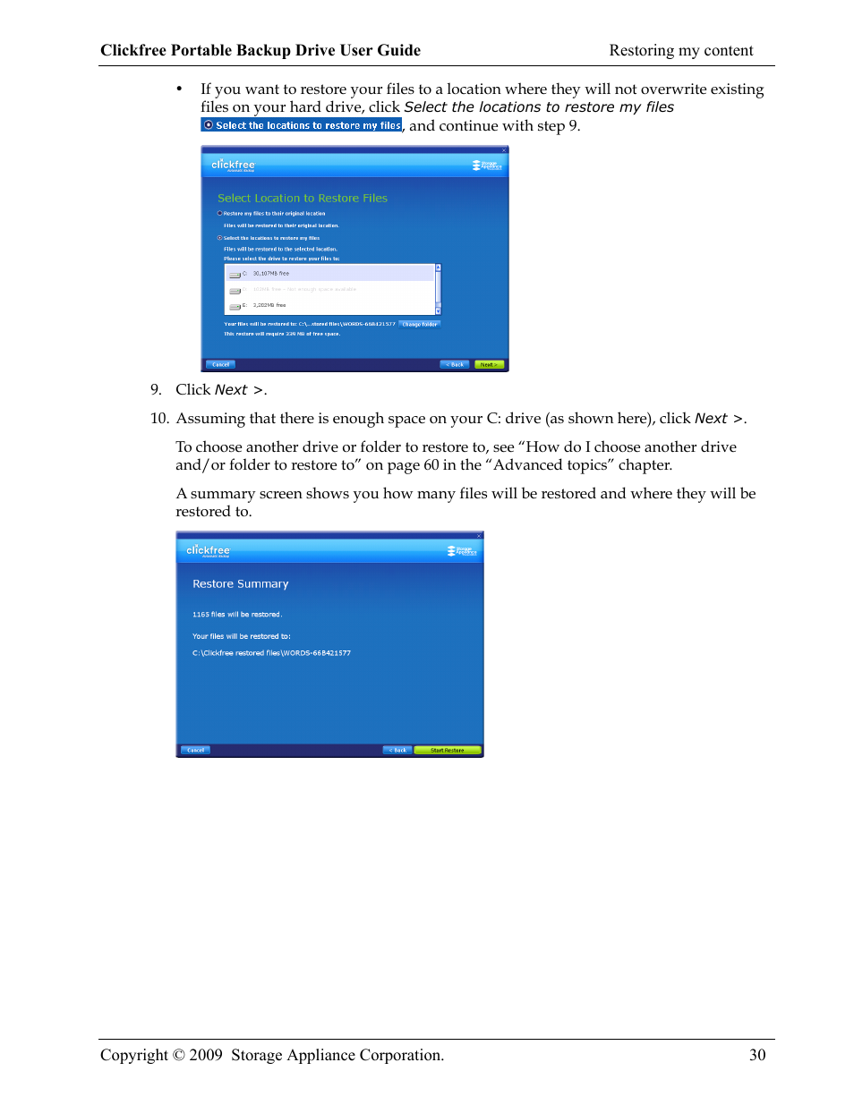 Storage Appliance HD325 User Manual | Page 30 / 65