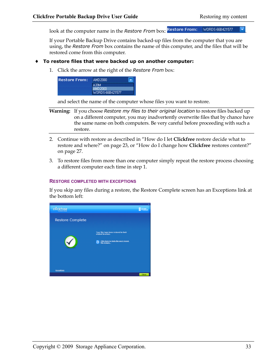 Storage Appliance HD325 User Manual | Page 33 / 65