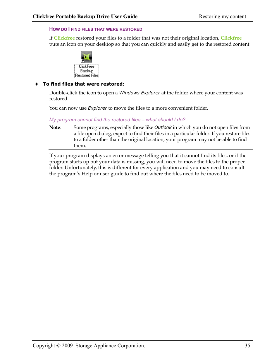 Storage Appliance HD325 User Manual | Page 35 / 65