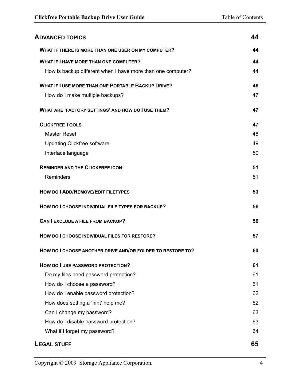 Storage Appliance HD325 User Manual | Page 4 / 65