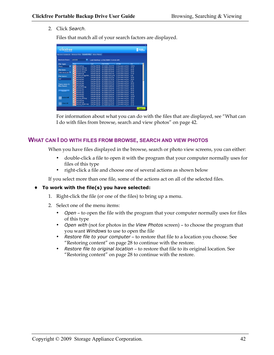 Storage Appliance HD325 User Manual | Page 42 / 65