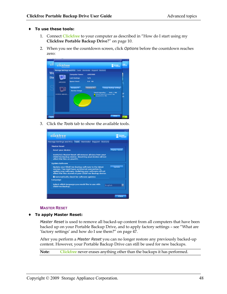 Storage Appliance HD325 User Manual | Page 48 / 65