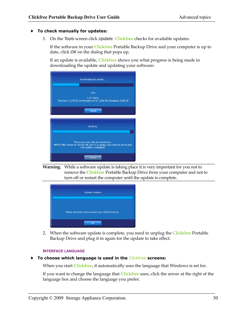 Storage Appliance HD325 User Manual | Page 50 / 65