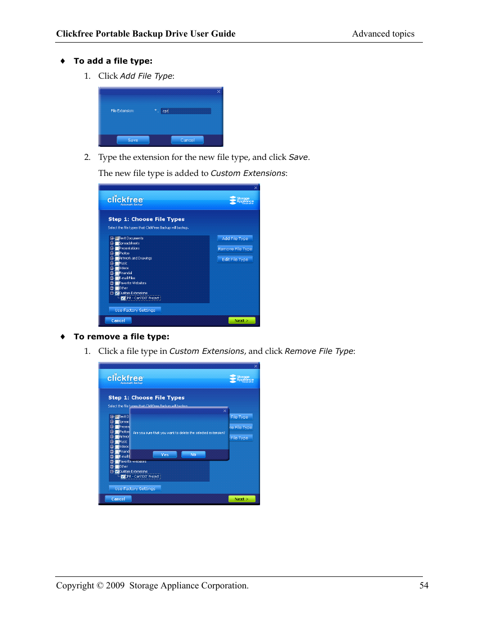 Storage Appliance HD325 User Manual | Page 54 / 65