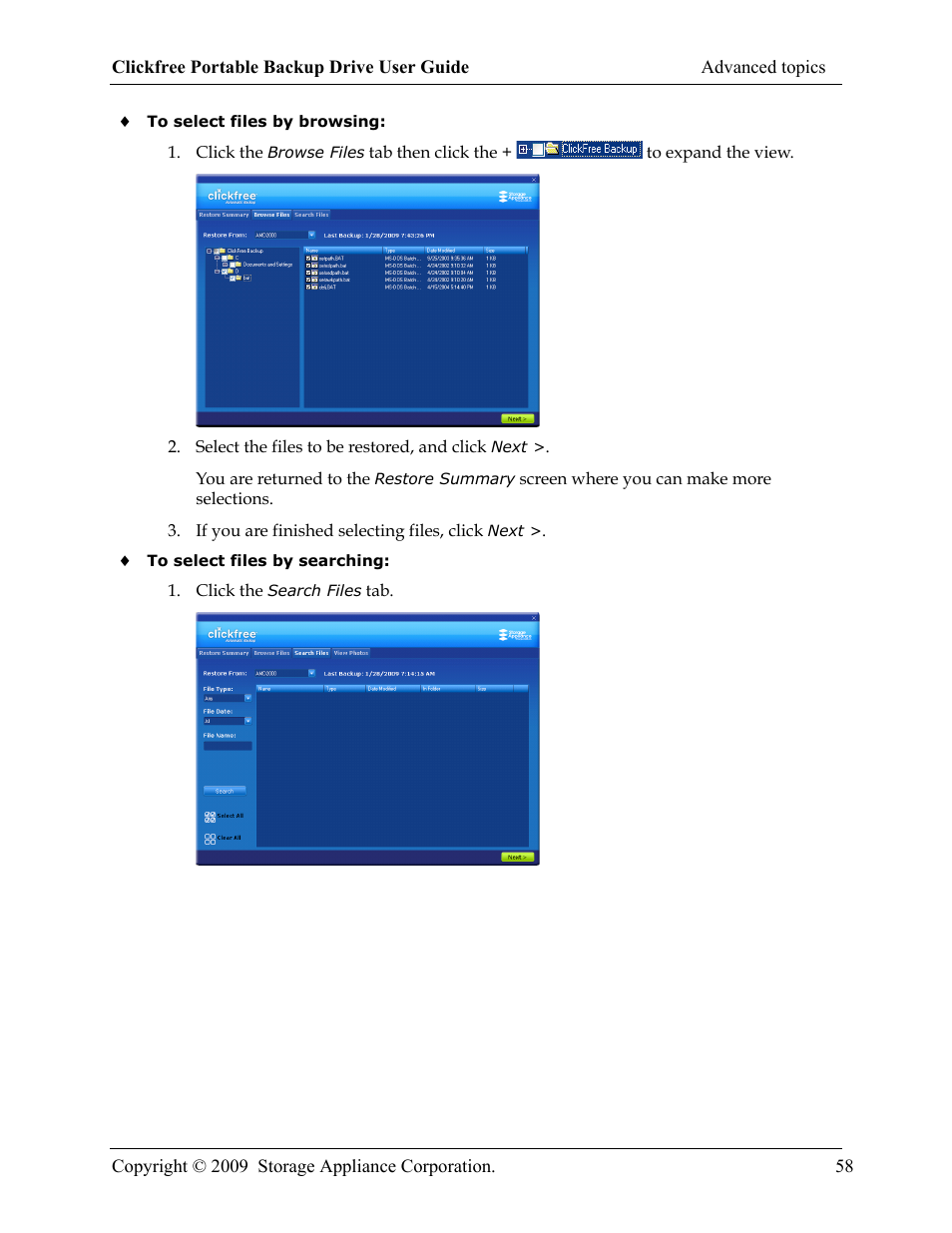 Storage Appliance HD325 User Manual | Page 58 / 65