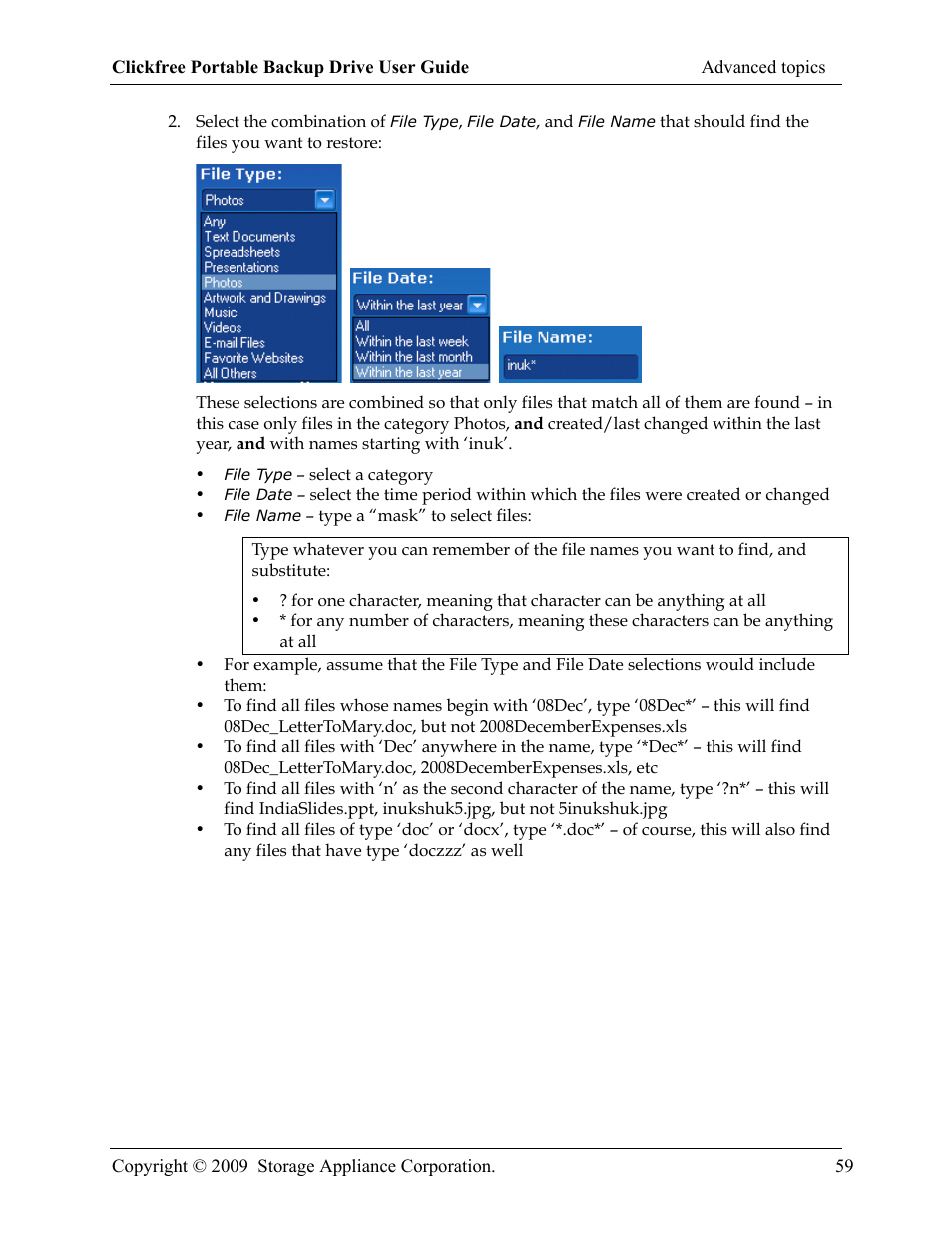 Storage Appliance HD325 User Manual | Page 59 / 65