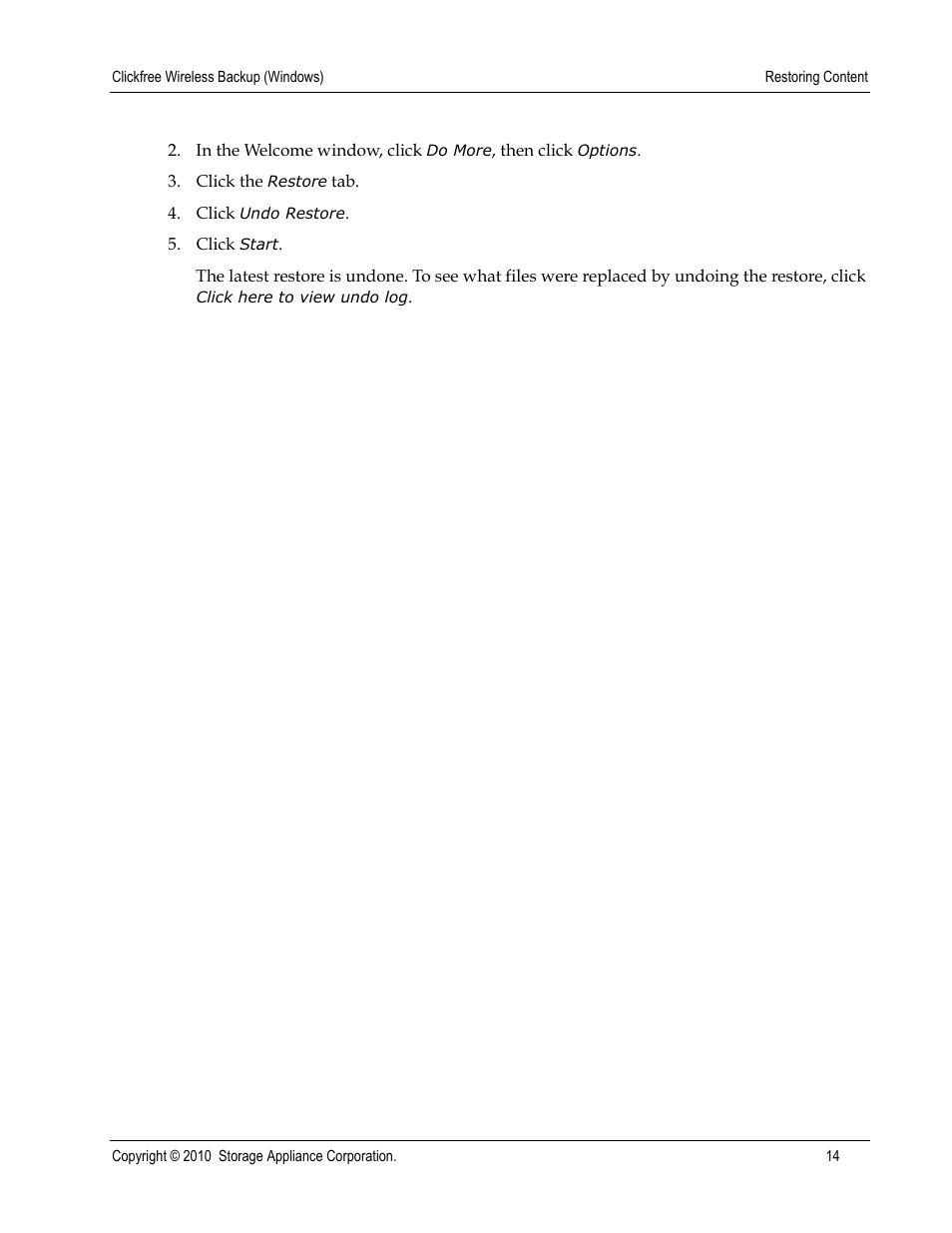 Clickfree Wireless User Manual | Page 14 / 24