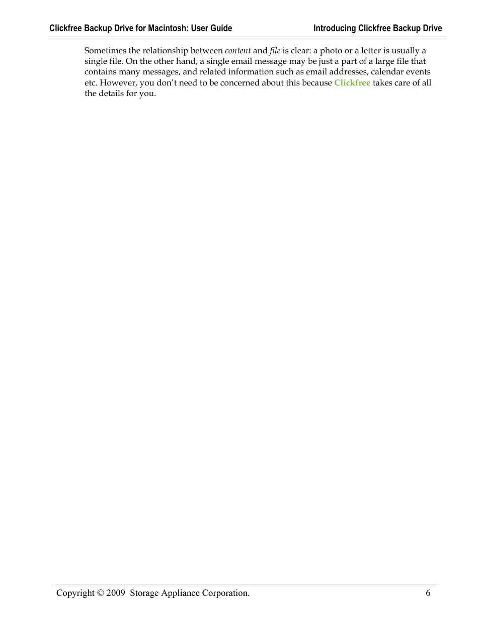 Clickfree Backup Drive User Manual | Page 6 / 33