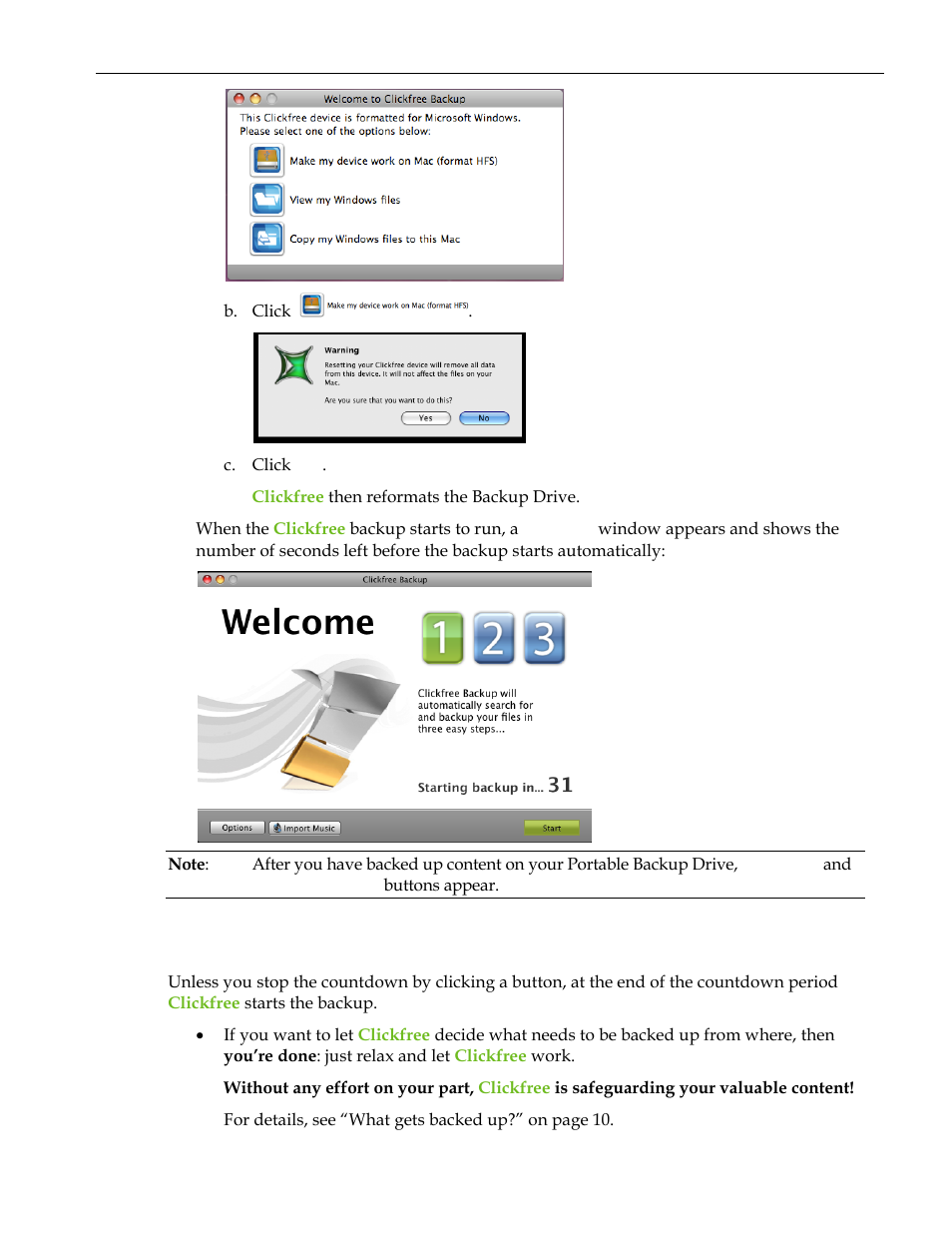 Zero effort backup – really, Ero effort backup, Really | Clickfree C2 User Manual | Page 13 / 76