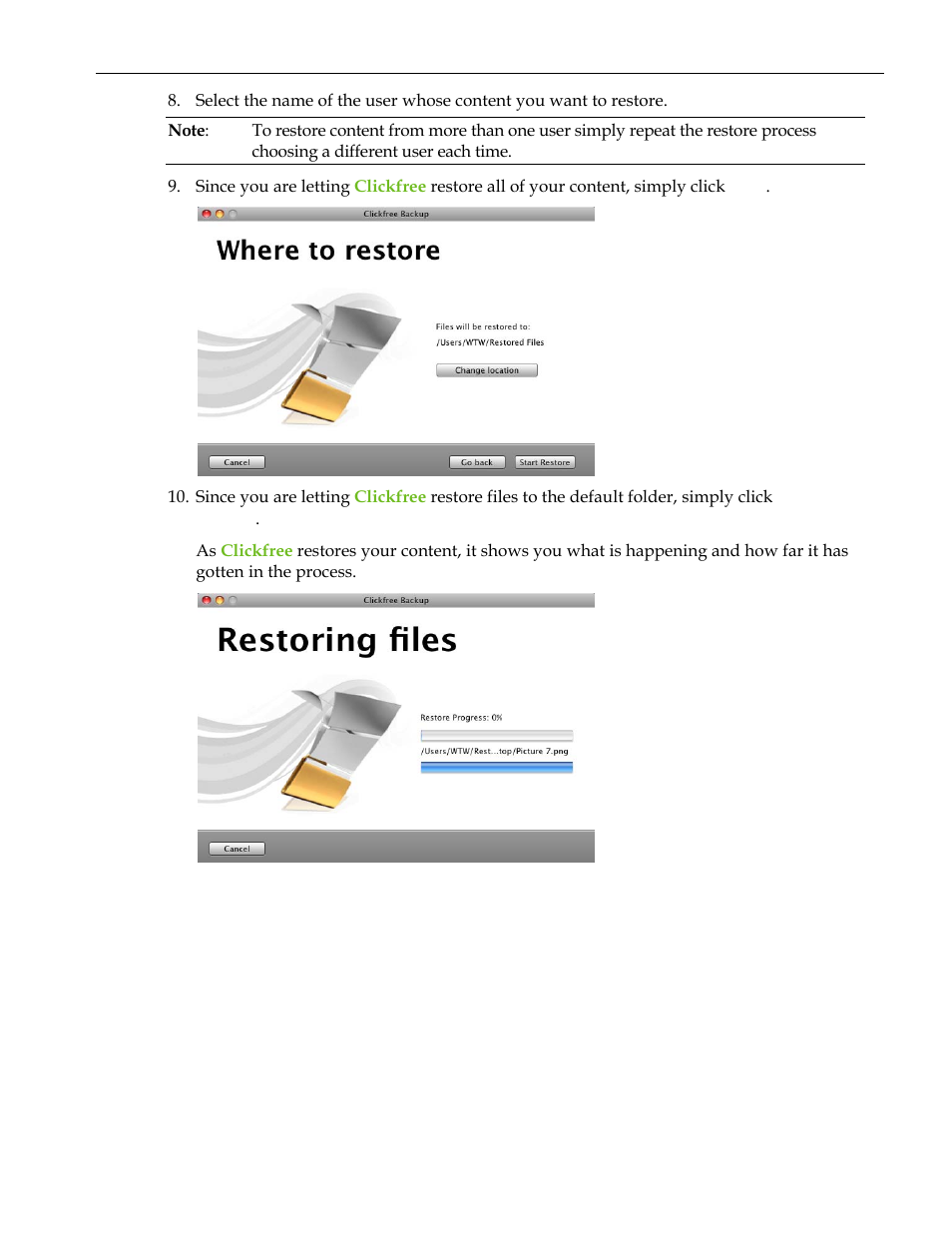 Clickfree C2 User Manual | Page 23 / 76