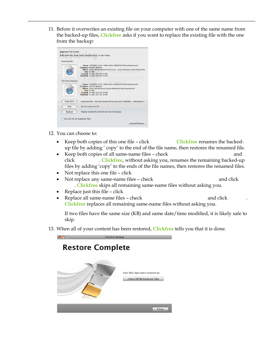 Clickfree C2 User Manual | Page 24 / 76