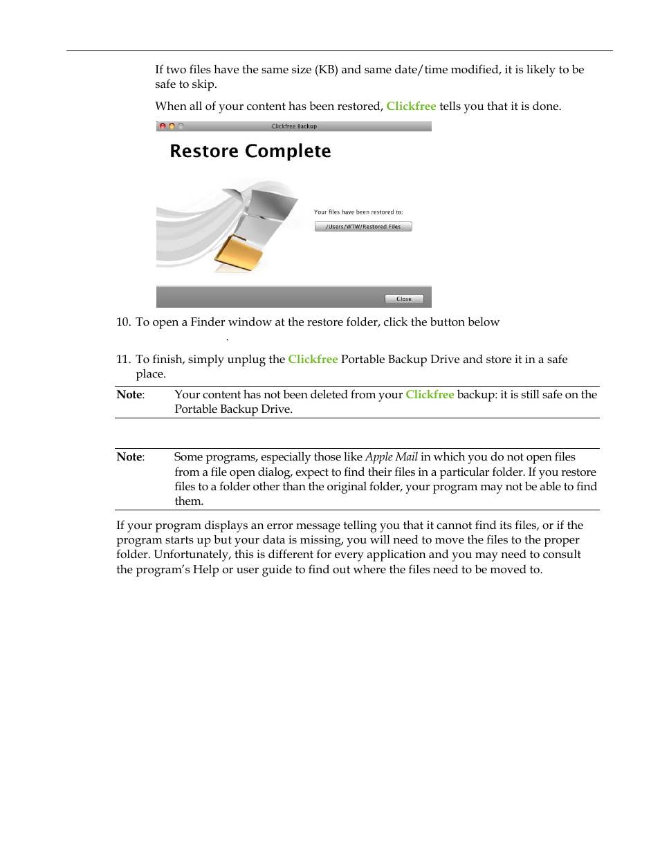 Clickfree C2 User Manual | Page 28 / 76