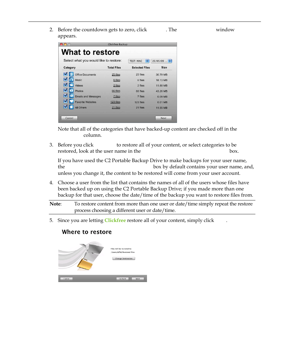 Clickfree C2 User Manual | Page 60 / 76