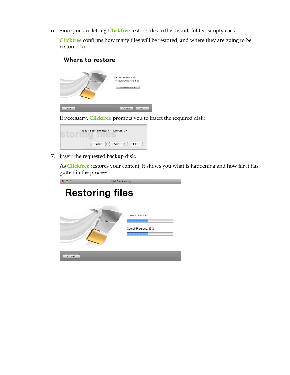 Clickfree C2 User Manual | Page 61 / 76