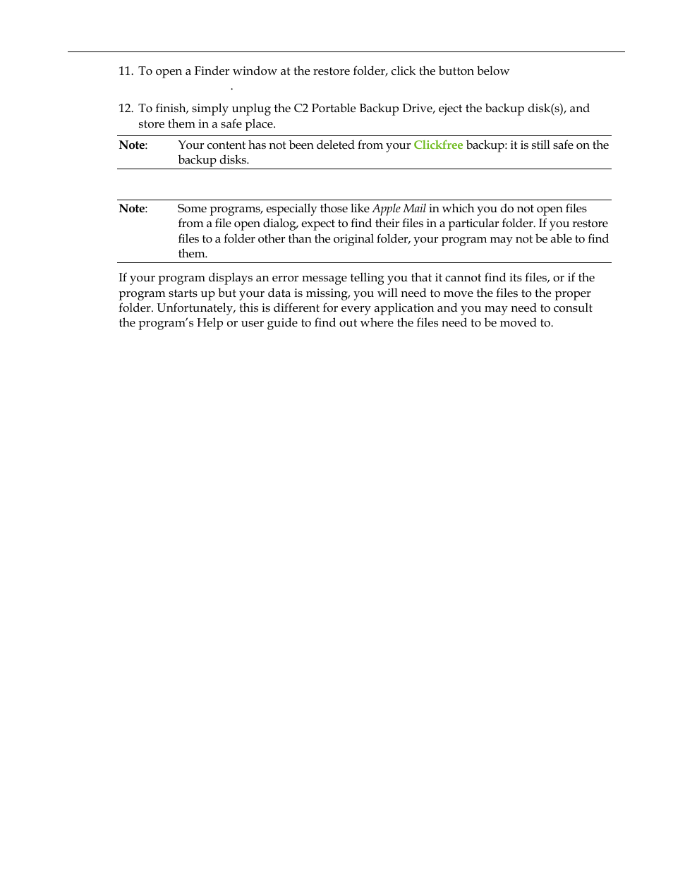 Clickfree C2 User Manual | Page 66 / 76
