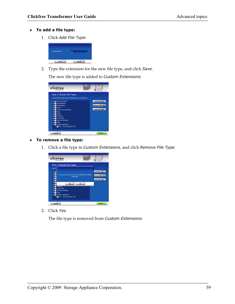 Clickfree iPod Transformer User Manual | Page 59 / 67