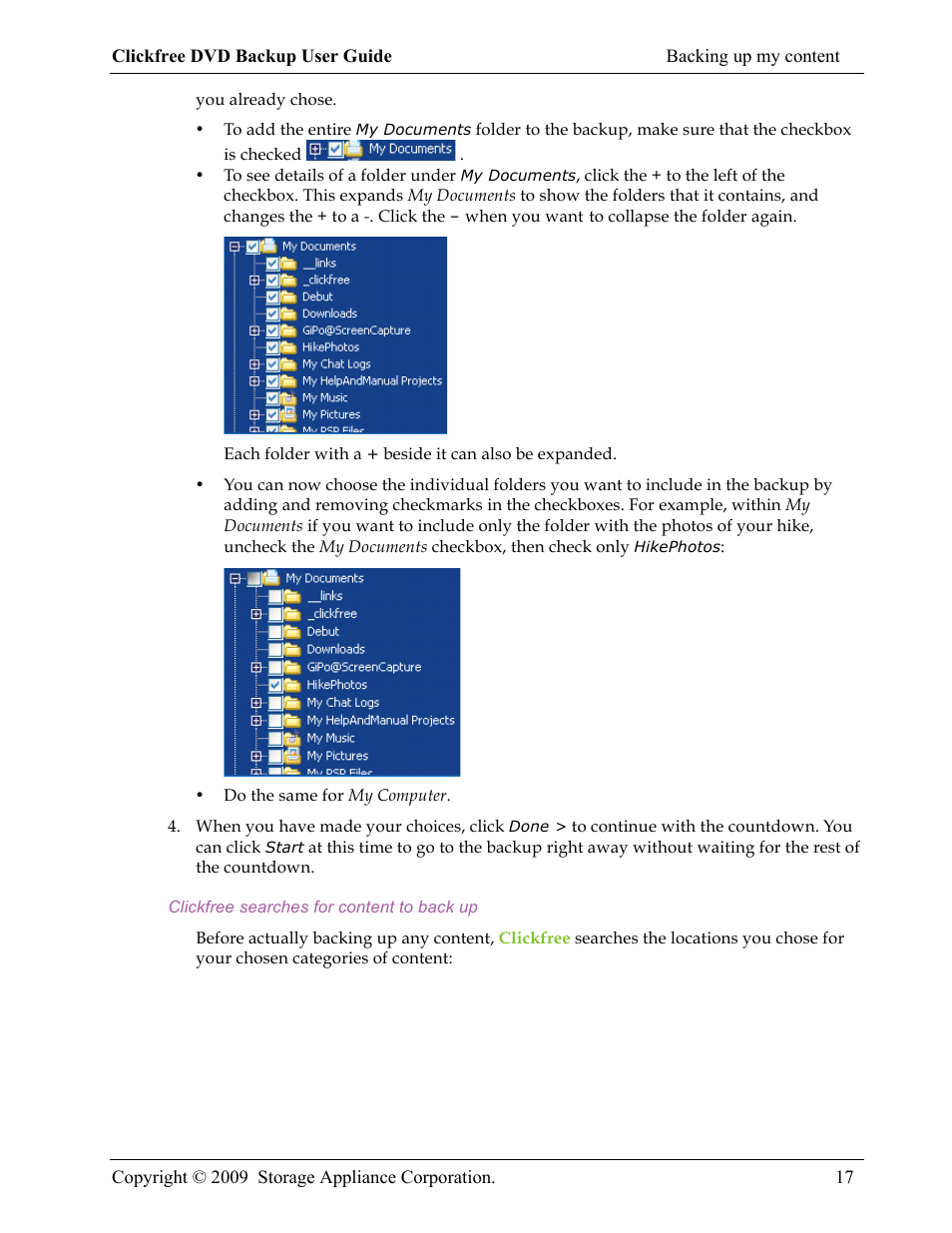 Clickfree DVD Backup User Manual | Page 17 / 49