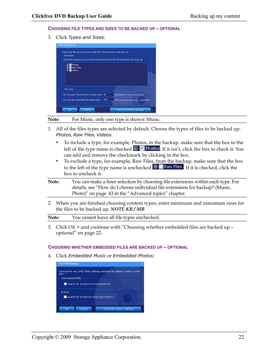 Clickfree DVD Backup User Manual | Page 22 / 49