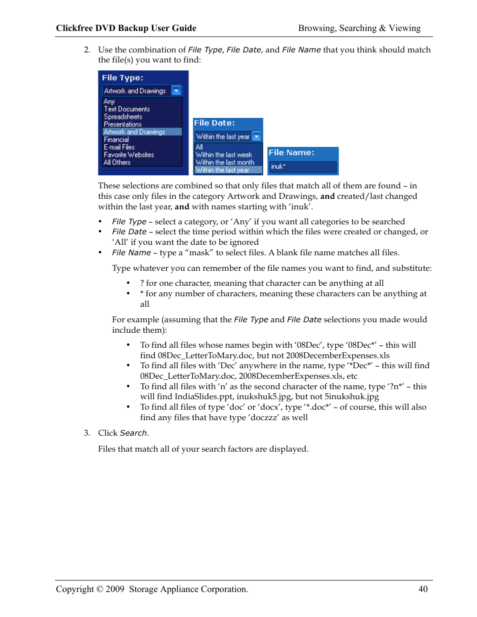 Clickfree DVD Backup User Manual | Page 40 / 49