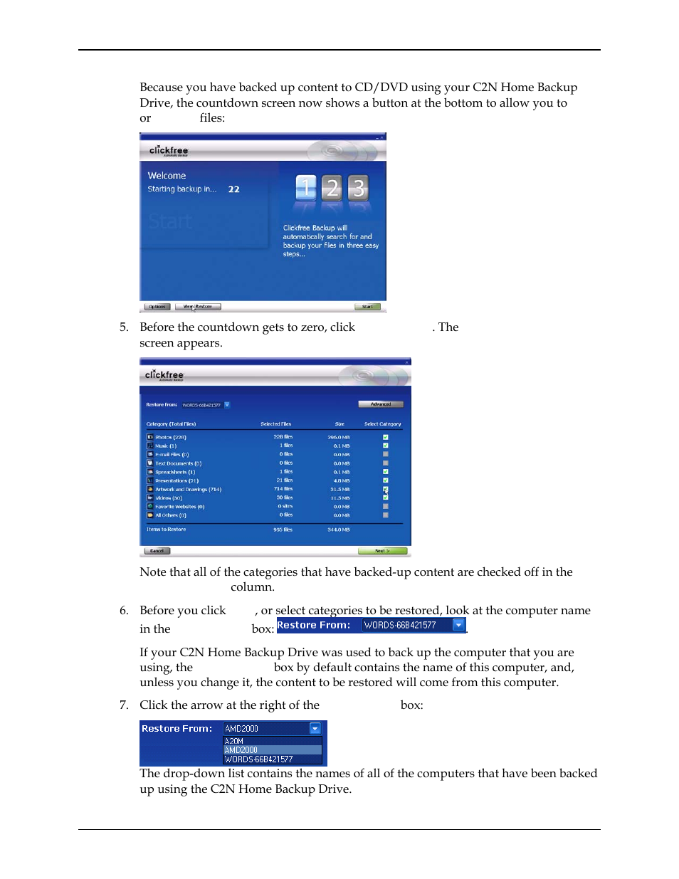 Clickfree C2N User Manual | Page 102 / 135