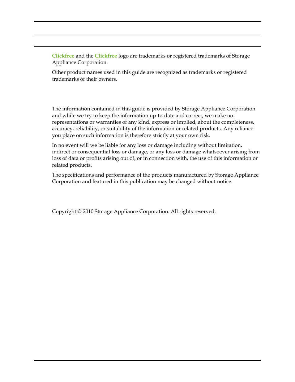 Legal stuff, Egal, Tuff | Clickfree C2N User Manual | Page 135 / 135