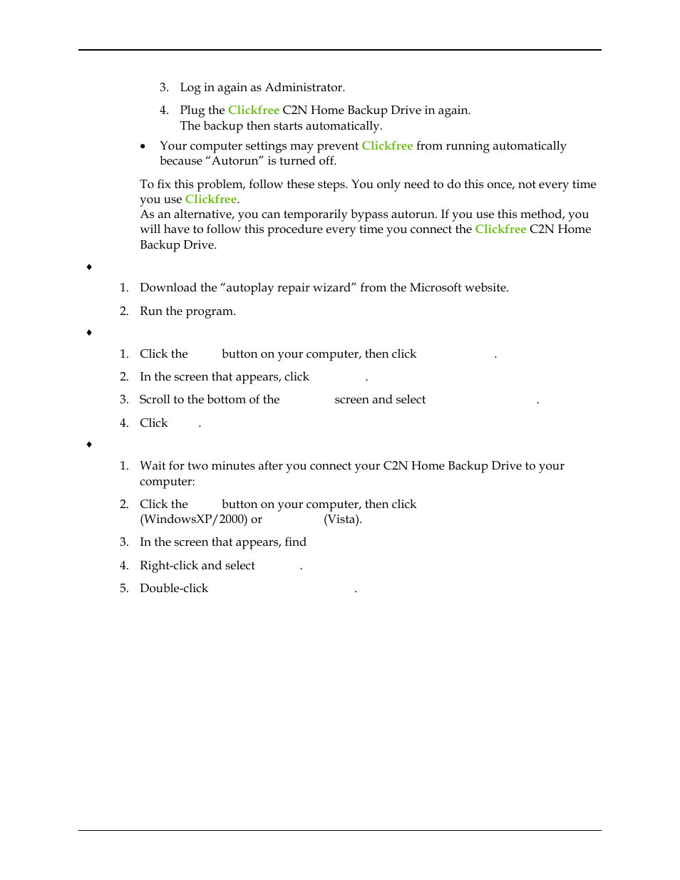 Clickfree C2N User Manual | Page 22 / 135