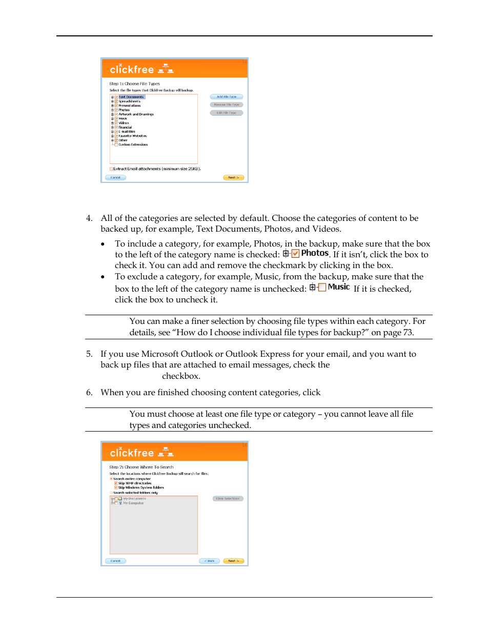 Clickfree C2N User Manual | Page 25 / 135
