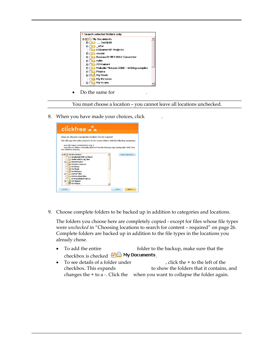 Clickfree C2N User Manual | Page 27 / 135