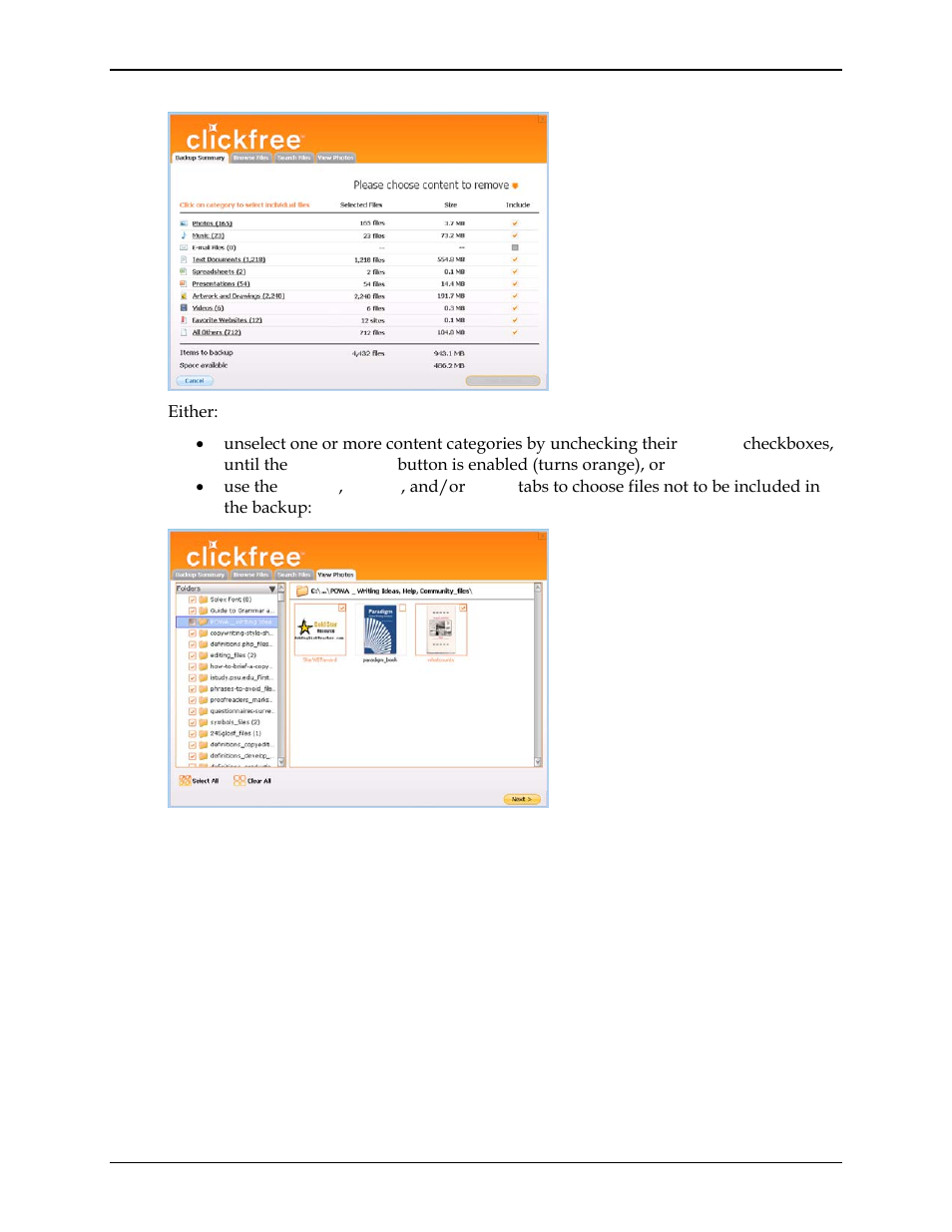Clickfree C2N User Manual | Page 31 / 135