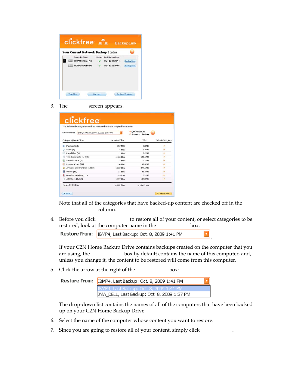 Clickfree C2N User Manual | Page 35 / 135