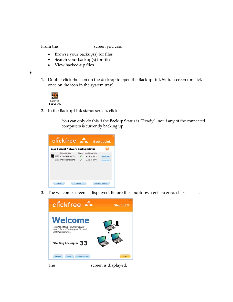Browsing, searching & viewing my files (hd), Rowsing, Earching | Iewing, Iles, Hd) 43 | Clickfree C2N User Manual | Page 43 / 135