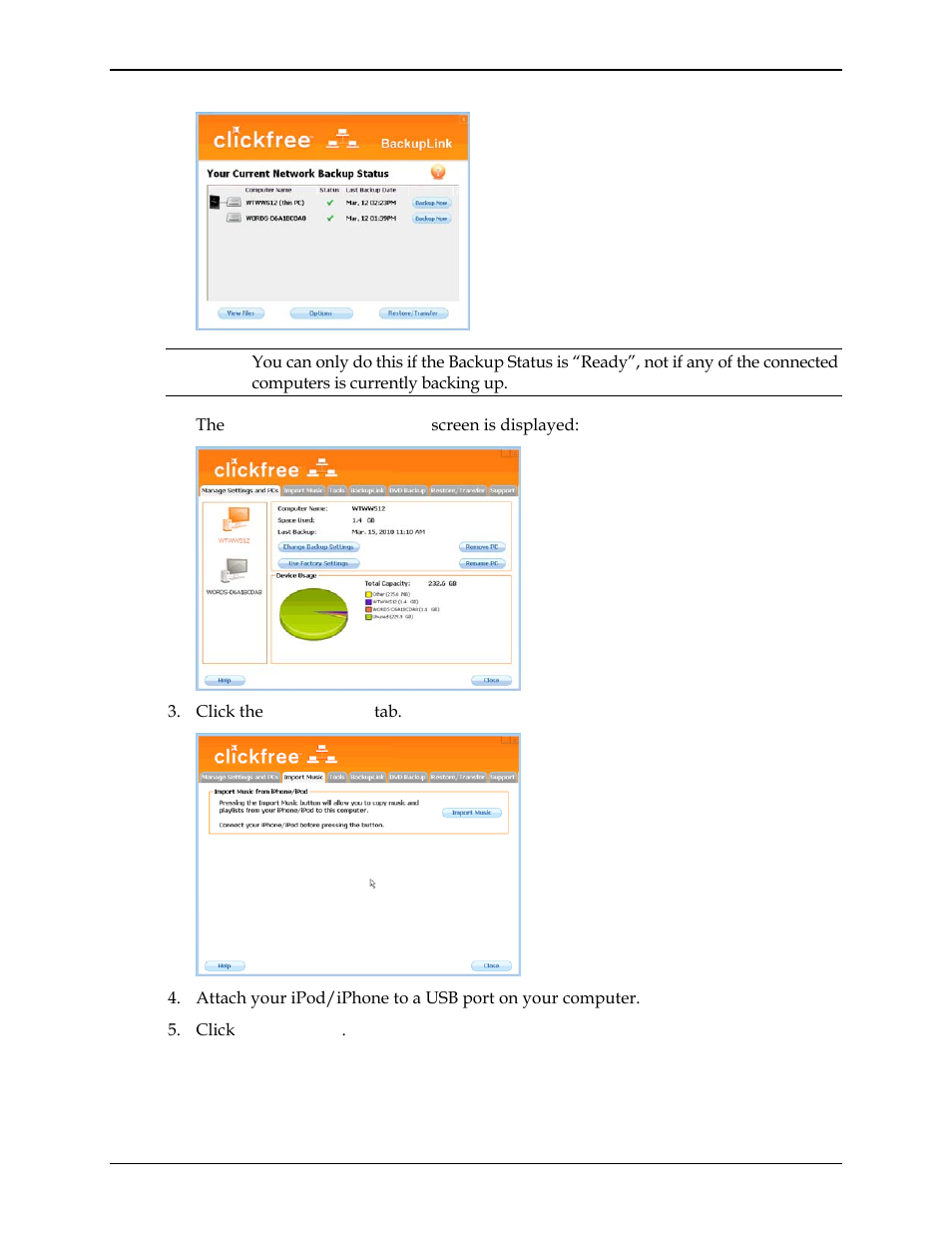 Clickfree C2N User Manual | Page 54 / 135
