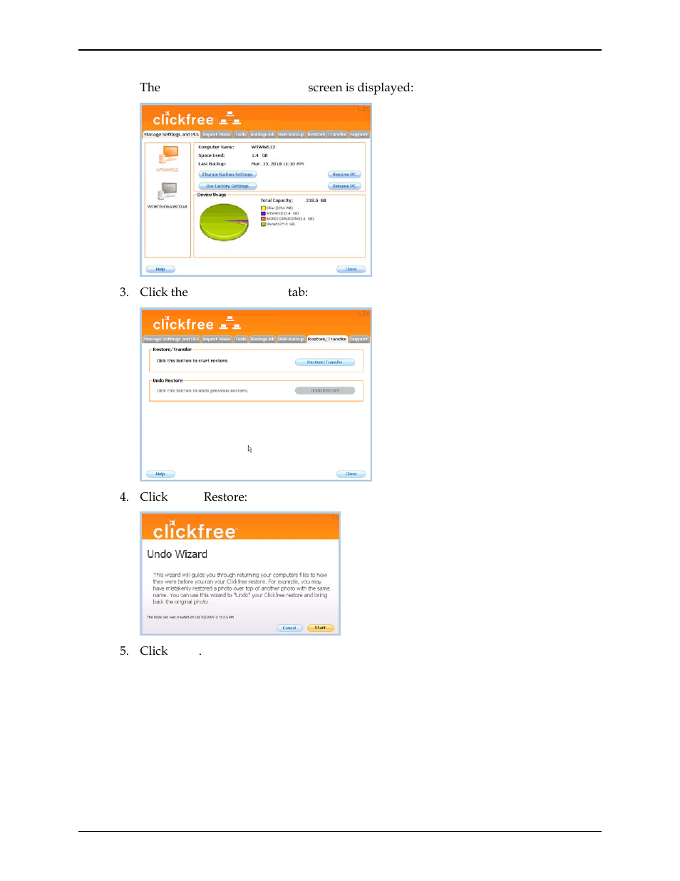 Clickfree C2N User Manual | Page 57 / 135